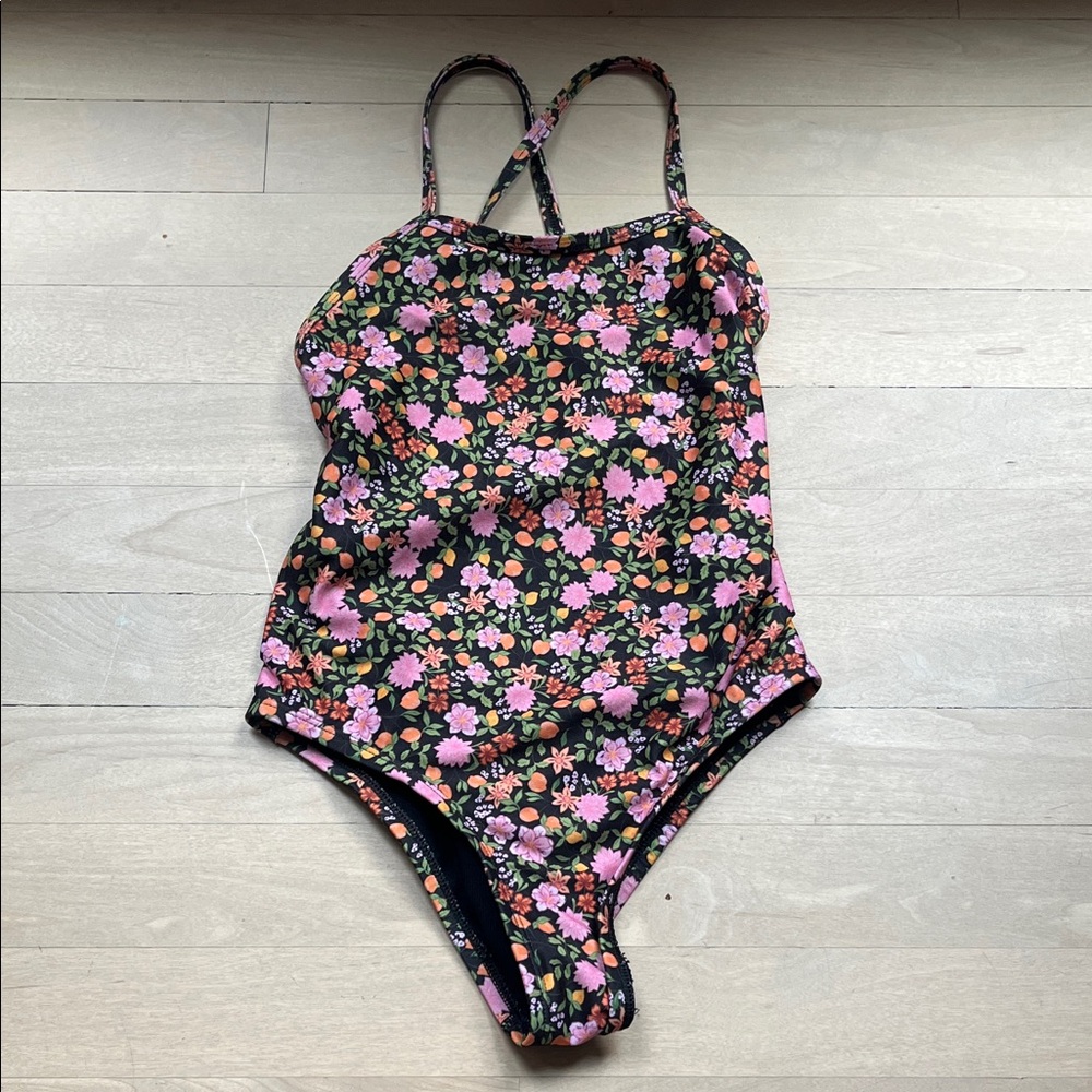 Jolyn Sz 22. girls swimsuit. floral cross back “Brandon” style